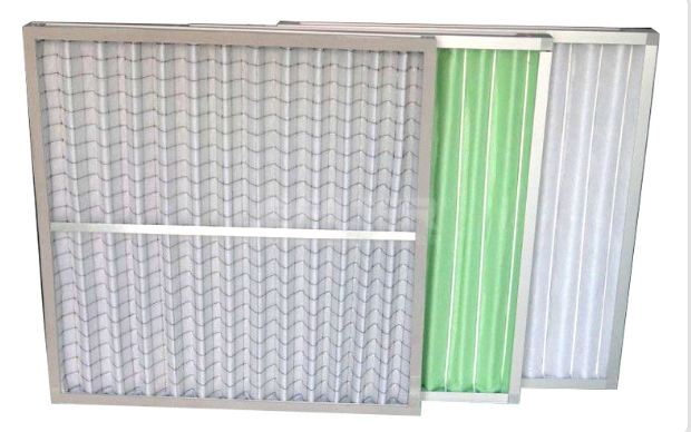Plastic frame primary filter paper air filter
