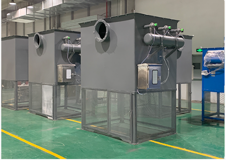 Natural gas compressor room self-cleaning air filter